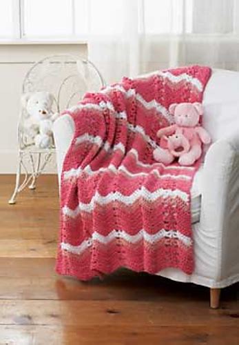 ravelry striped blanket  pattern  patons