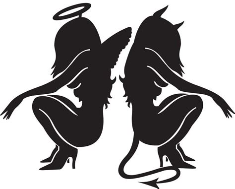 Car Decals Car Stickers Sexy Angel And Devil Car Decal