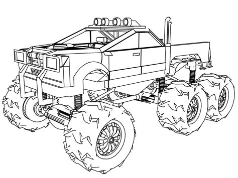 sambuilt monster truck coloring page wecoloringpagecom