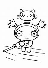 Pucca Garu Gato Juegos Cartoon Colorir Cuentacuentos Espada Dibujo Desenhos Enamorados Partilhar Pukka sketch template