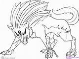 Wolf Demon sketch template
