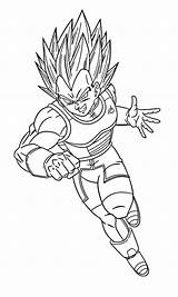 Vegeta Saiyan Dragon Dbz Goku sketch template