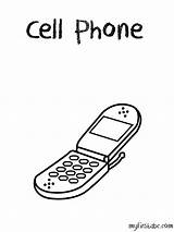 Cell Phone Coloring Getcolorings Pages Getdrawings sketch template