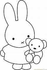 Miffy Coloring Bear Pages Teddy Coloringpages101 Characters Cartoon Printable sketch template