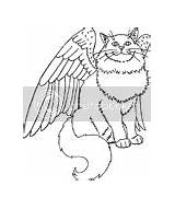 Coloring Magistream Pages Winged Cat Winners Contest sketch template