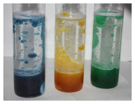 homemade lava lamp activity water oil density science