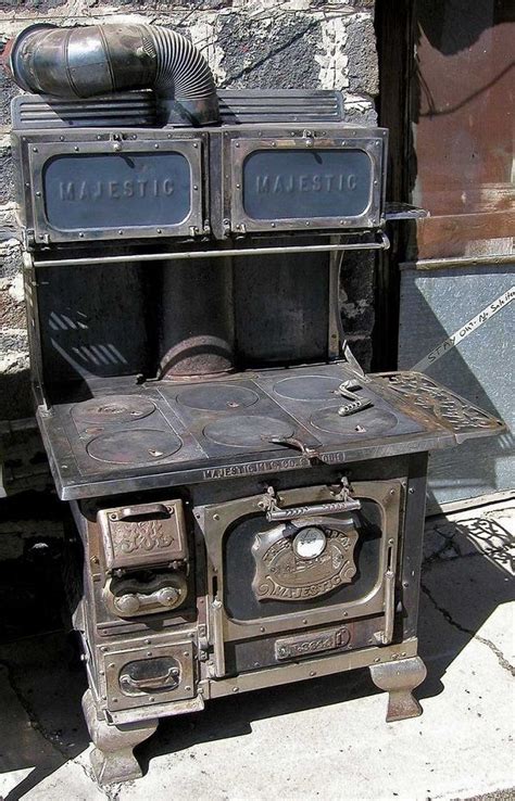 Majestic Wood Burning Cook Stove Wood Stove Cooking Antique Wood Stove