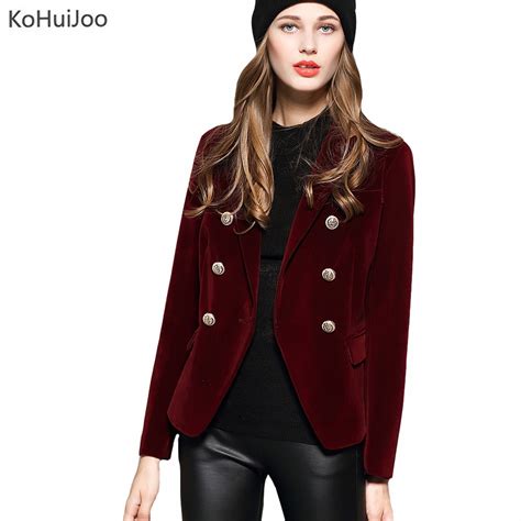 2015 New Stylish Women's Plaid Elbow Patches Two Button