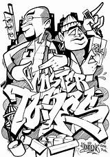 Coloring Graffiti Pages Cool Street Popular sketch template