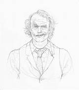 Joker Heath Ledger Drawing Sketch Coloring Pages Line Template sketch template
