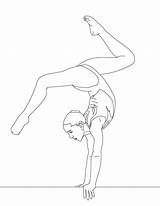 Gymnastics Coloring Pages Gymnastic Printable Kids Results sketch template