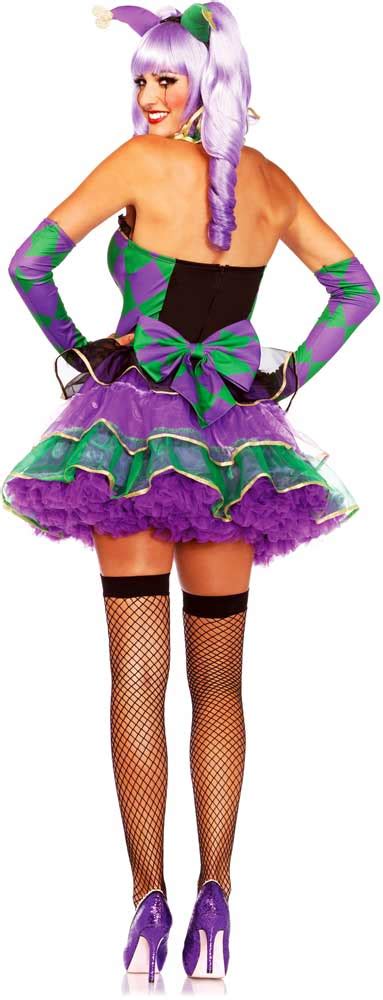 sexy party girl jester fat tuesday dress outfit mardi gras
