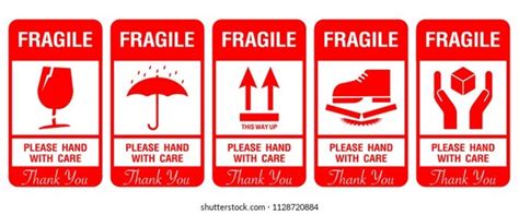 print  fragile sticker fragile labels   roll signs clipart