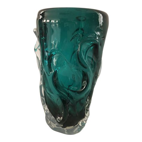 Turquoise Murano Art Glass Vase Chairish