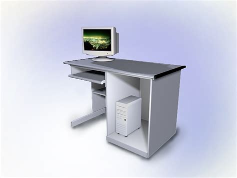 ikea white computer desk  model dsmaxautocad files   modeling   cadnav