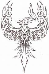 Phoenix Drawing Tattoo Firebird Drawings Coloring Outline Bird Pages Tattoos Deviantart Designs Pheonix Tribal Adults Forearm Rising 2010 Fire Wings sketch template