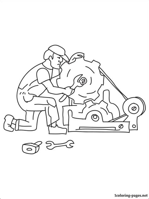 mechanic coloring pages coloring home