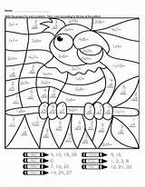Math Color Number Coloring Pages Multiplication Kids Printable sketch template