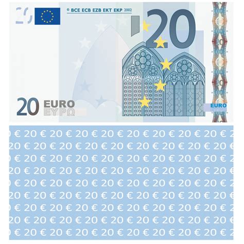 euro spielgeldschein mit einseitigem banknotenmotiv