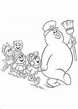 Frosty Snowman Coloring Pages Printable Kids Christmas Sheets Parade Snowmen Book Fun Children Pdf Votes Bestcoloringpagesforkids Choose Board Cute sketch template
