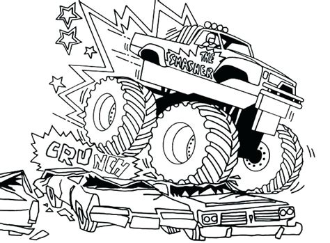 monster truck coloring pages  kids  getcoloringscom