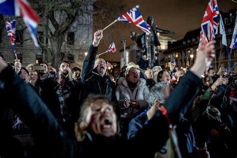 portraits  brexit day uk celebrates  mourns leaving eu   york times