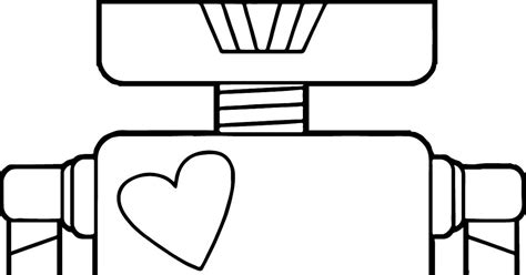 robot heart coloring page wecoloringpagecom coloring pages