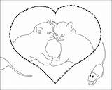 Coloring Cat Pages Cuddling Mouse Printable Designlooter Color Kids 75kb Getcolorings Dog Embroidery Drawings sketch template