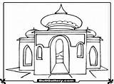 Mewarnai Masjid Mosque Afghanistan India Edificios Mezquita Hagio Guiana Flags Lembar sketch template