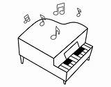 Piano Coloring Pianos Grand Colorear Pages Music Coloringcrew Search Popular sketch template