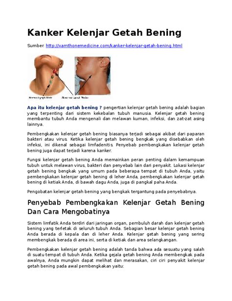 Doc Kanker Kelenjar Getah Bening Xamthone Medicine