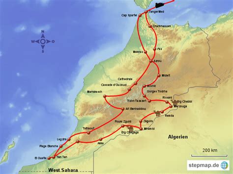 stepmap marokko rundreise landkarte fuer afrika