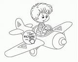Coloring Airplane Pilot Pages Small Kids Printable Boys Cartoon Little Preschoolers Cool Transportation Pilots Drawing Kid Getdrawings Easy Acessar Wuppsy sketch template