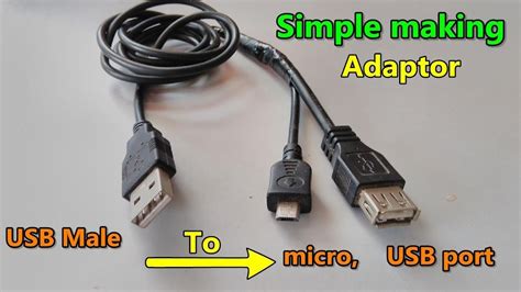 usb data cable convert  otg  miro usb adaptor making youtube