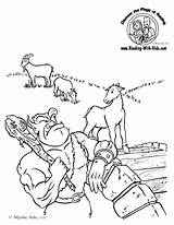 Billy Goats Gruff Coloring Three Pages Activities Goat Fairy Tale Troll Printable Kids Kindergarten Sheets Sheet Fairytale Print Colouring Worksheets sketch template