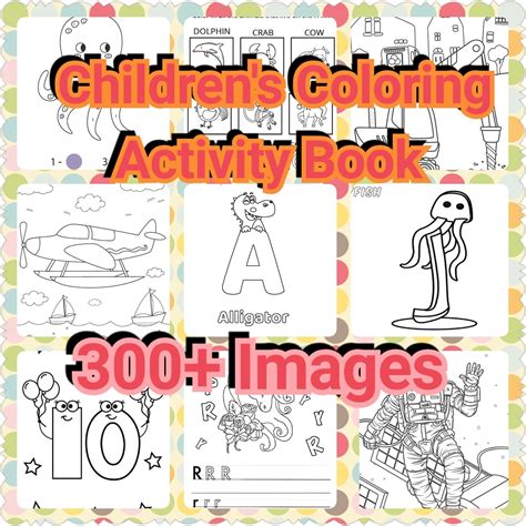 childrens coloring activity book etsy