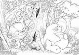 Totoro Coloring Pages Printable Ghibli Studio Colouring Anime Book Sheets Adult Miyazaki Sheet Neighbor Colorine Ponyo Lineart Pokemon Popular Cartoon sketch template