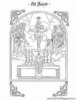 Saints Playground Religious Paul Triduum Kolorowanki sketch template