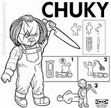 Ikea Chucky Horror Characters Instructions Movie Chuky Manuals Favorite Coloring Pages Villains Bride Assemble These Movies Funny Instruction Harrington Dangerousminds sketch template