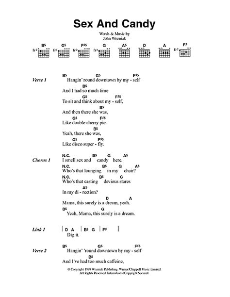 Sex And Candy Sheet Music By Marcy Playground Lyrics
