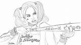 Harley Quinn Squad Suicide Drawing Coloring Drawings Pages Sketch sketch template