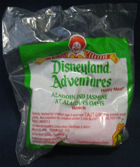 Mcdonald S Disneyland Adventures Happy Meal 1995 2 Aladdin