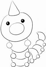 Pokemon Weedle Coloring Pages Printable Lineart Lilly Gerbil Horse Fire Print Color Caterpie Popular sketch template