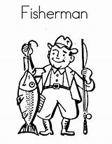 Fisherman Coloring Pages Coloringsky Choose Board sketch template