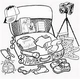 Suitcase Drawing Open Coloring Pages Getdrawings sketch template
