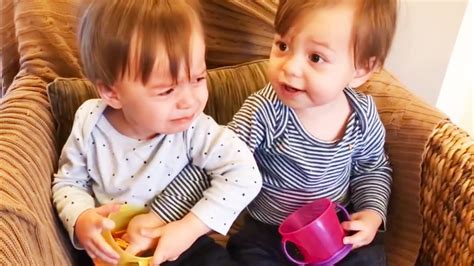 twins babies fighting    laugh challenge youtube