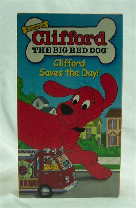 vintage clifford  big red dog clifford saves  day vhs etsy