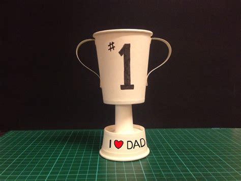 yoshinys design paper cup trophy kids diy fathers day gift