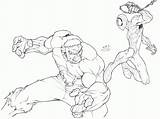 Hulk Spidey Coloring Pages Carlosgomezartist Vs Deviantart sketch template