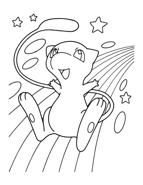 pokemon mew coloring pages bubakidscom